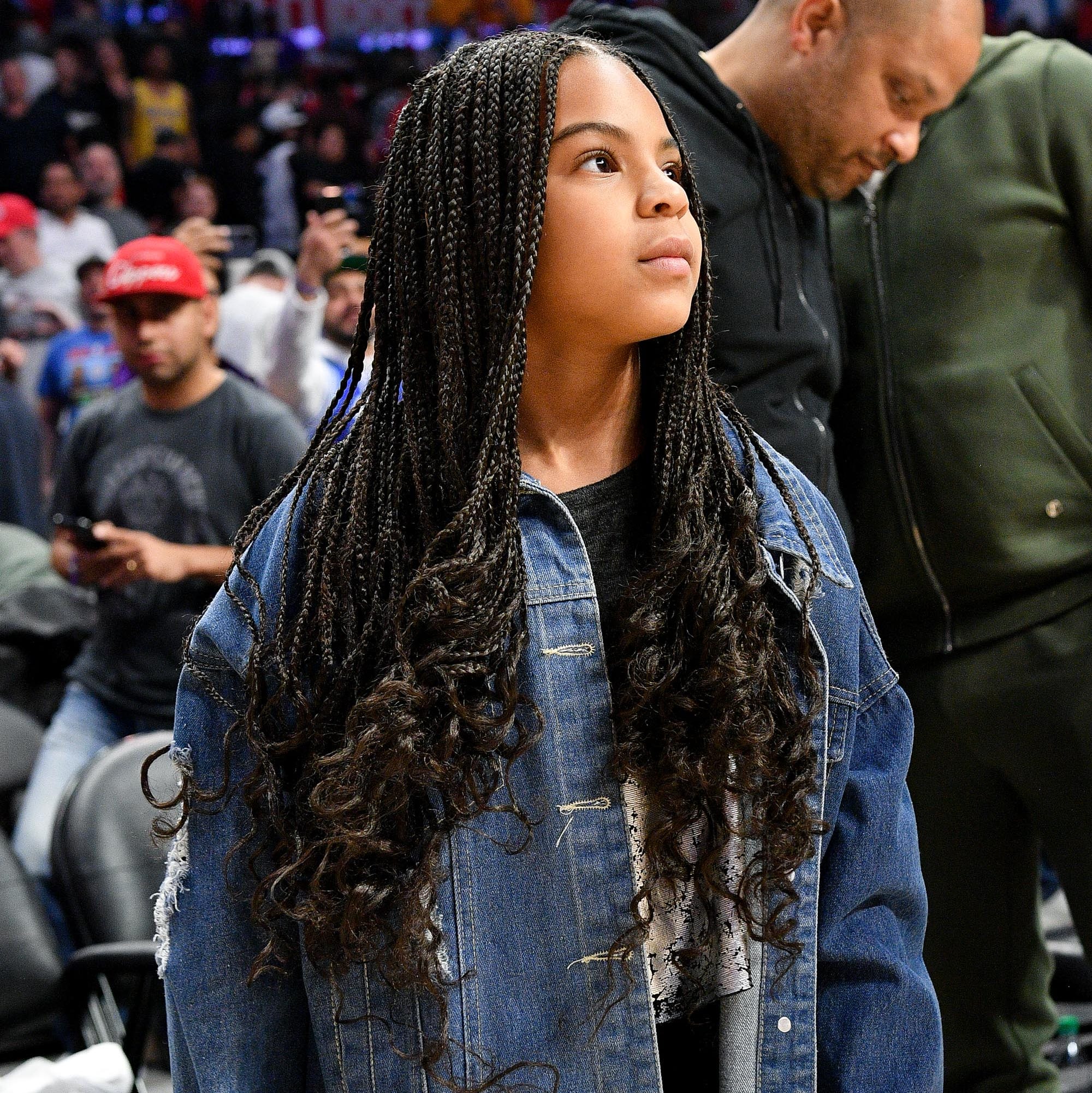 Blue Ivy Carter Wore a Great Outfit With Dad Jay-Z at a LA NBA Game